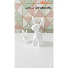 Rena Decorativa Natal Minimalista Nórdico | Kit (P/G) ou Avulso | Escolha o Tamanho | Impressão 3D