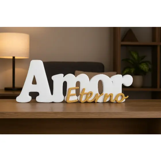 Frases Decorativas | Amor Incondicional | Decore Sala Quarto Escritório | impressão 3D de Qualidade