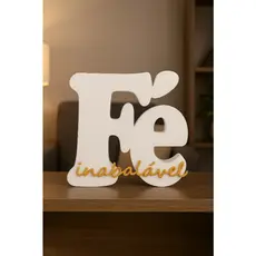 Frases Decorativas | Fé Inabalável | Decore Sala - Quarto - Escritório | impressão 3D Alta Qualidade