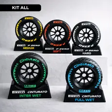 Pneus De Formula 1 Pirelli Coleção P-Zero Cinturato Impressão 3D Decoração