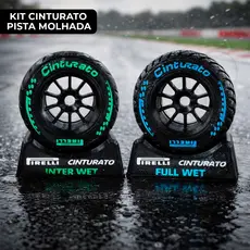 Pneus De Formula 1 Pirelli Pista Molhada Coleção Cinturato Impressão 3D Decoração