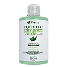 Shampoo Menta & Pimenta Verde 350ml Hidratante Capilar Com Balsamo Pré Reabilitação Thyrre Cosmetics