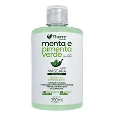 Máscara Condicionante Menta & Pimenta Verde 350ml Hidratante Pré Reabilitação Thyrre Cosmetics