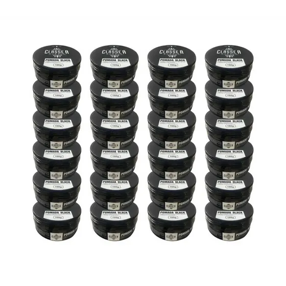Kit 24 Pasta Modeladora Black 160g Classe A Uso Profissional