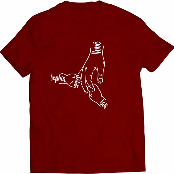 Camiseta Personalizada Dia das Mães, Vovó e Dois Netos (a) Nome 100% Algodão Tamanho P ao G3