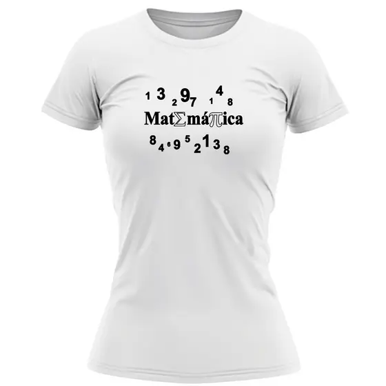 Babylook Personalizada Curso Matemática 100% Algodão Tamanho PP ao G1