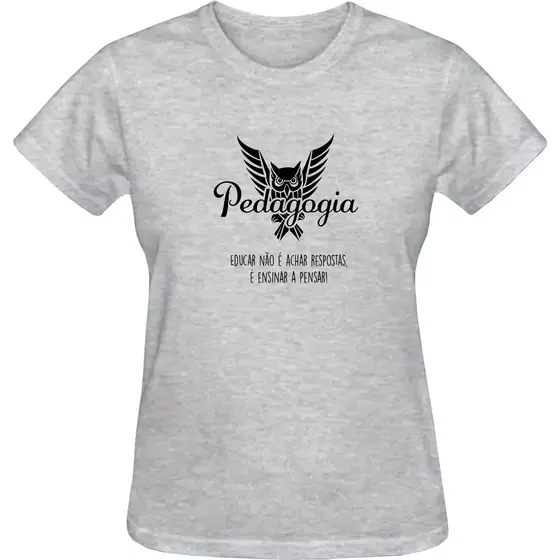 Babylook Personalizada Curso Pedagogia 100% Algodão Tamanho PP ao G1