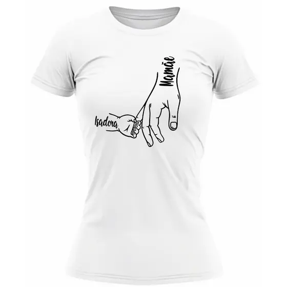 Baby Look Personalizada Dia das Mães - Mães e Filhos Nome 100% Algodão Tamanho PP ao G1