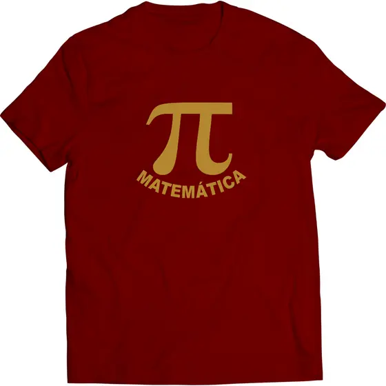 Camiseta Personalizada Pi Matemática 100% Algodão Tamanho P ao G3