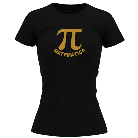Baby look Personalizada Pi Matemática 100% Algodão Tamanho PP ao G1