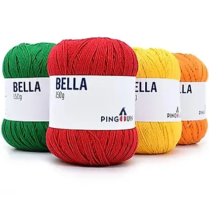 Linha Bella Pingouin 150g Algodão Mercerizado Crochê Tricô
