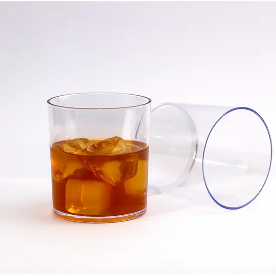 Kit 12 Copos Whisky 330ml De Acrílico Liso PREMIUM