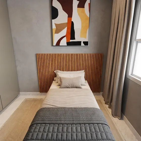 Cabeceira Para Cama Solteiro Ripada Quarto Manila