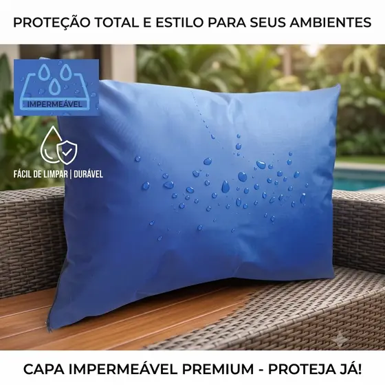 Capa Fronha De Travesseiro Impermeável Com Zíper Protetor Anti-Ácaro Antialérgico 50x70cm