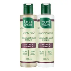 Kit Shampoo E Condicionador Hidratação Suave C/ Óleos Naturais 300ml - Boni Natural