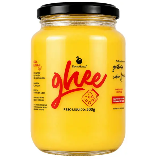 Manteiga Ghee Tradicional Sem Sal 500g - Dom Afonso