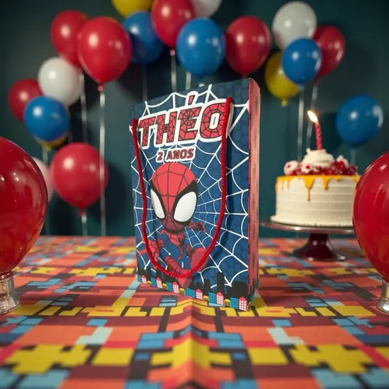 Sacola homem aranha baby dois modelos enviar qual prefere