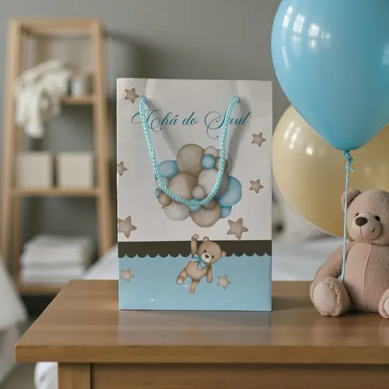 sacola pequena chá de bebê ou chá revelação