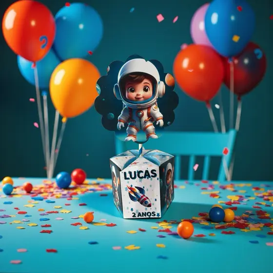 CENTRO DE MESA FESTA INFANTIL  ASTRONAUTA