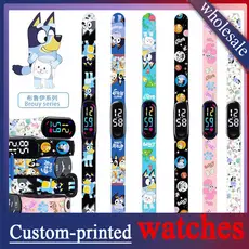 [Atacado] Pulseira de relógio eletrônico impressa Bluey/relógio eletrônico infantil