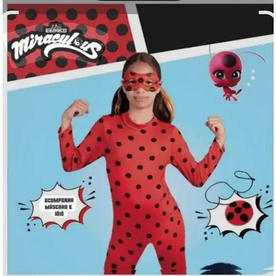 fantasia macacão lady bug infantil