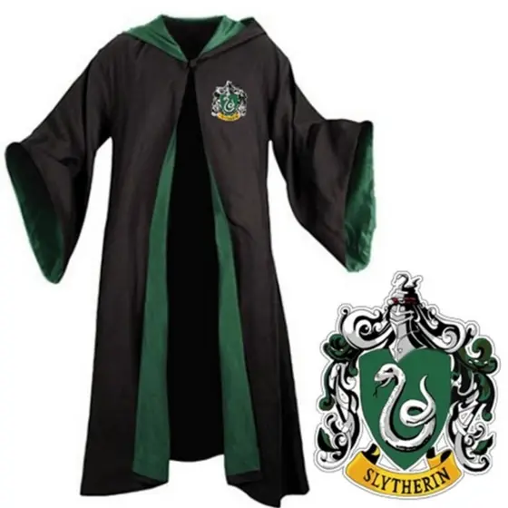 Capa Manto Bruxo Casas Hogwarts Cosplay Fantasia Halloween unissex sonserina