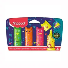 Pincel marca texto Pixel Party estojo 4 cores 743602 Maped