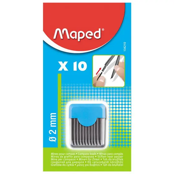 Grafite para compasso com 10 unidades 134210 Maped