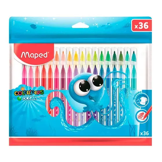 Caneta hidrográfica Color'Peps Ocean Polvo com 36 cores 845936ZM Maped
