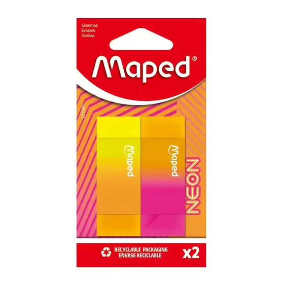 Borracha escolar Neon com 2 unidades 121900 Maped