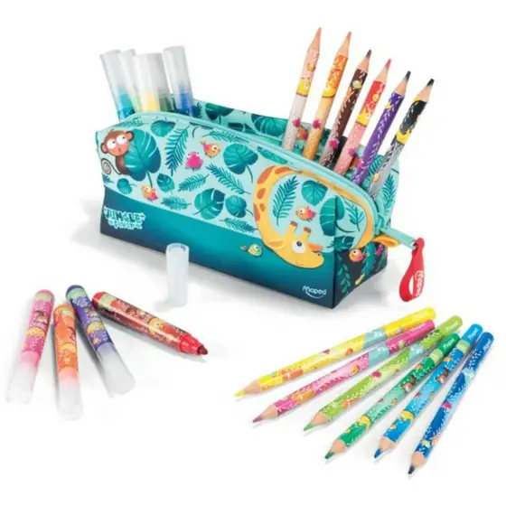 Kit de desenho e coloração Jungle Fever 24 peças 984732 Maped