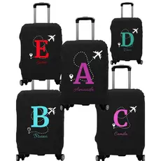Capa De Mala 8 a 23KG Seu Nome Inicial Personalize Protetor Bagagem Para Viagem Protetora Grande