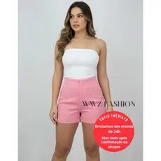 Short de Sarja Cintura Alta short Zr 9356