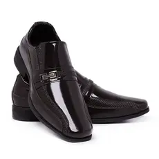 Sapato Social Masculino Preto E Marrom Com Elástico Calce Fácil Casamento Formatura Batizado Culto 836