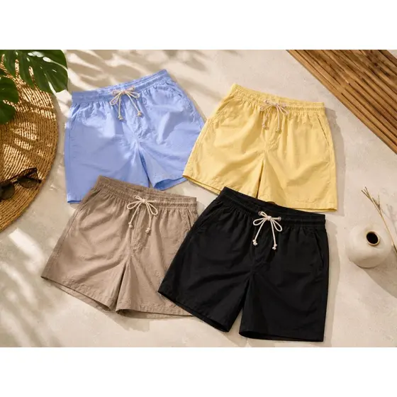 Bermuda De Linho Masculino Mauricinho De Alta Qualidade Bermuda de Linho Com Cordão Academia