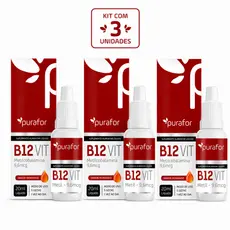 3x Vitamina B12 Alto Teor Concentração liquida Envio Imediato