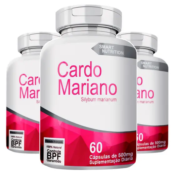 Kit Cardo Mariano Puro Silimarina 500mg 60caps Suplemento Premium