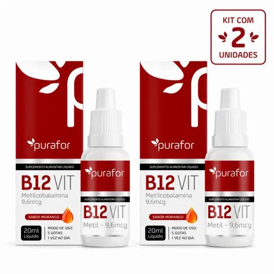 Kit Vitamina B12 Alto Teor Concentração liquida Envio Imediato