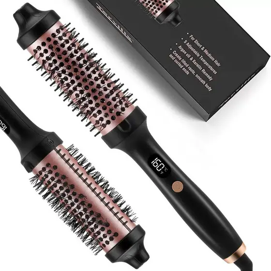 Escova Alisador Elétrica Quente Cabelo Com 2 Em1 Modelador 110V 220V