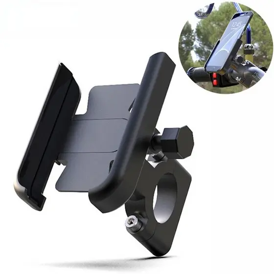 Suporte De Celular Liga De Alumínio Para Motocicleta/Bicicleta De 4-7 Polegadas/GPS De Smartphone 20-30mm Moto Suporte