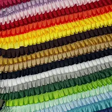 Fita Drapeada Gorgurão 2,2 cm Babadinho Franzida Personalizado Festa Infantil Luxo