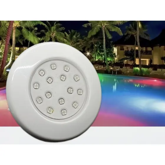 Refletor De Piscina 15w 12v Ip68 Para Piscina Rgb (sem fonte)