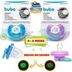 Chupeta Comfort BIco Silicone para bebê 0 - 6 meses Tam1 BUBA Soft Menino ou Menina