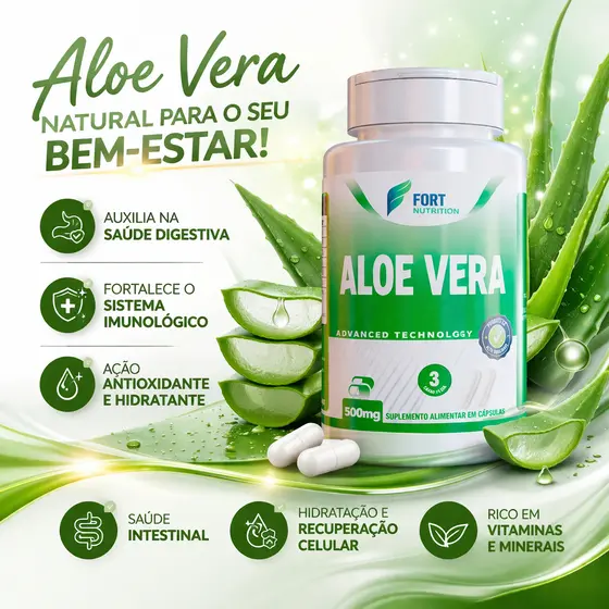 Aloe Vera 120 Cápsulas | 500mg