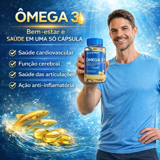 Ômega 3 Concentrado EPA 720Mg - DHA 480Mg - 120 Cápsulas 1400mg
