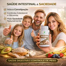 suplemento premium fibra natural Psyllium 120 cápsulas original alta concentração 100% puro