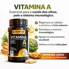 Vitamina A 60 Cápsulas | 500mg HELTHPLANT