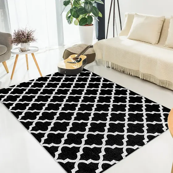 Tapete  Jacquard Sala Macio Grande Gigante 200x1350 Sala Quarto  Antiderrapante Luxo