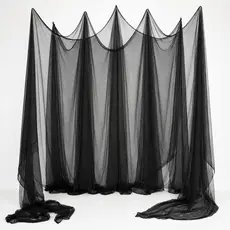 Cortina Preta de Teia de Aranha Para Decoração de Halloween Terror