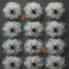 Kit 12 Enfeites Teias Mini Aranhas Artificiais Para Decoração Festa Temática Halloween